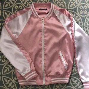 Brandy Melville Pink Bomber (Size: S)